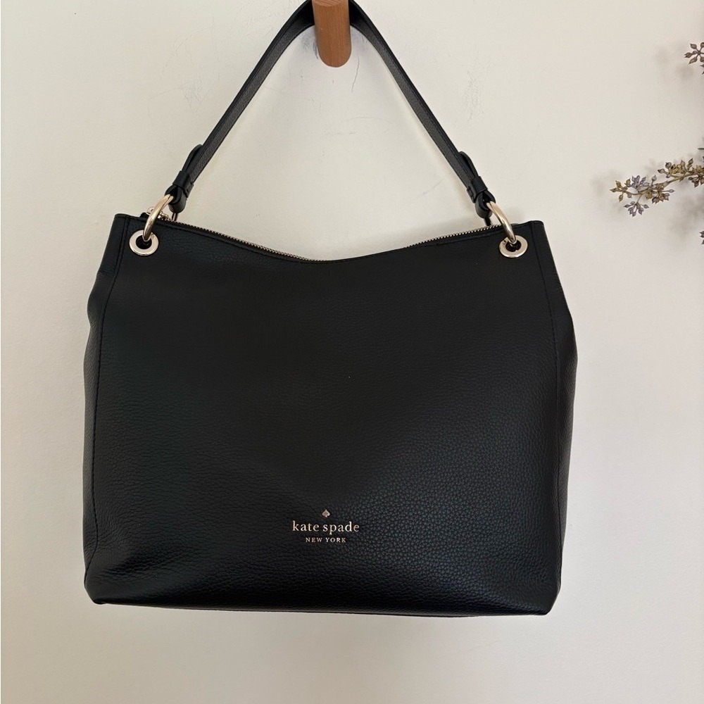 Kate Spade Black pebbled large leather tote. New with tags. $479